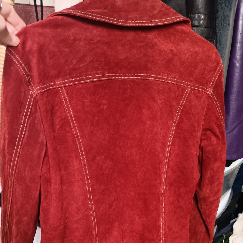 Red leather  jacket
